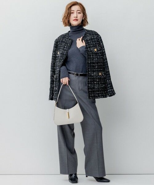 セール】 GIOLICA ツイード ジャケット （ノーカラージャケット）｜23