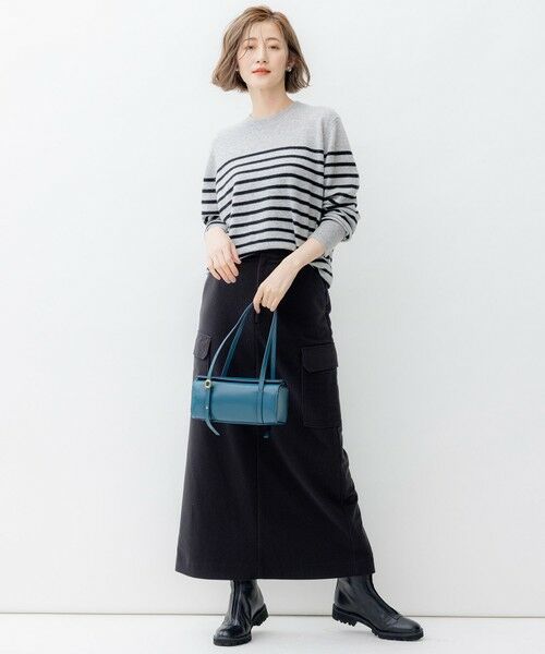 セール】 【洗える】ピュアカシミヤ ボーダー ニット （ニット