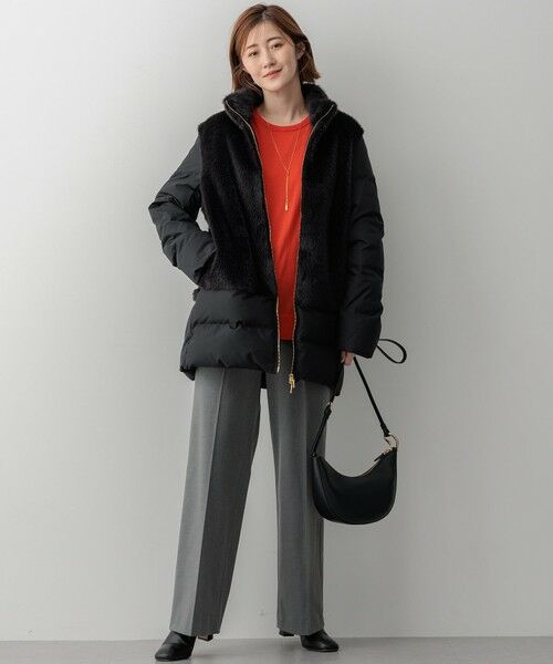 セール】 ECOPEL エコファーコンビ ダウンコート （ダウンジャケット