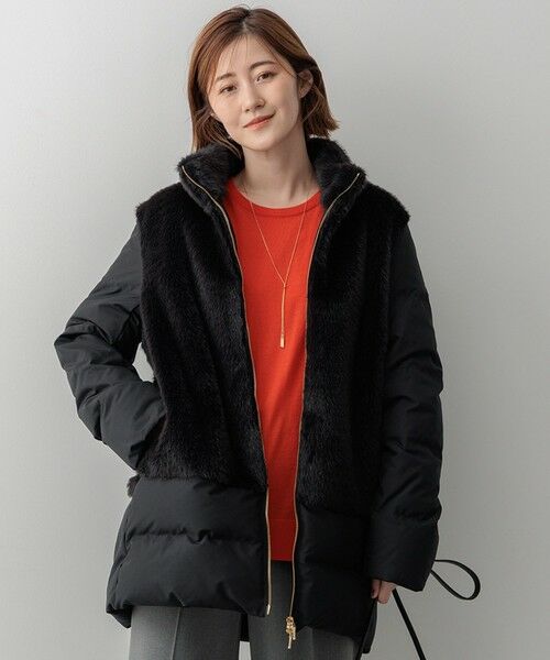 セール】 ECOPEL エコファーコンビ ダウンコート （ダウンジャケット