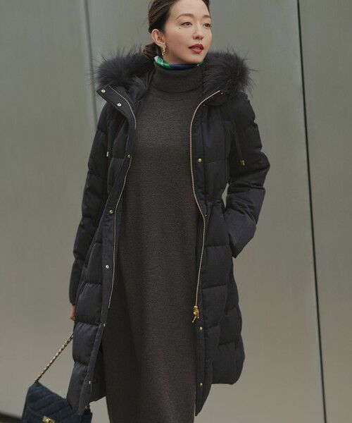 セール】 【撥水加工】ブライトウール ロングダウンコート （ダウン