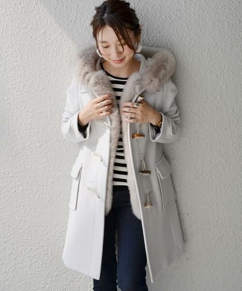 セール】 ファーダッフルコートgray◇ （その他アウター）｜SHIPS