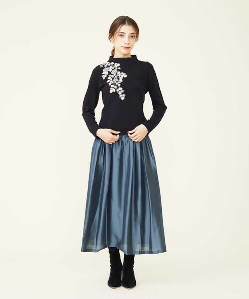 セール】 フラワー刺繍ニットプルオーバー （ニット・セーター