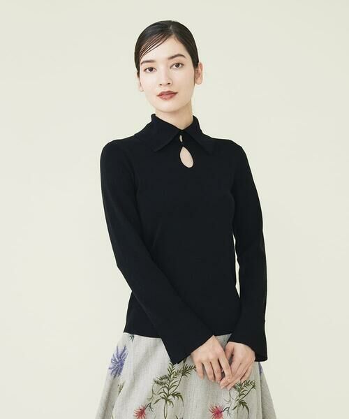 セール】 襟付きニットプルオーバー （ニット・セーター）｜Sybilla