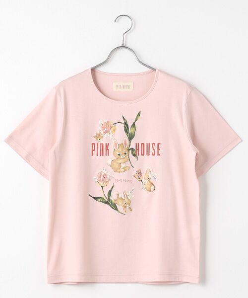 セール】 チューリップうさぎプリントカットソー （カットソー）｜PINK