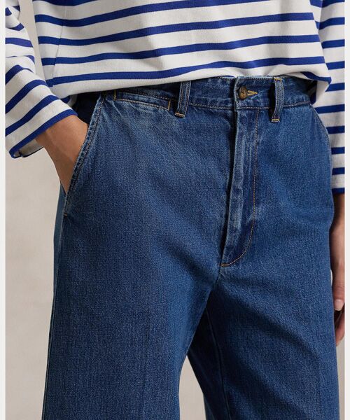 ワイドレッグ クロップド ジーンズ （デニムパンツ）｜POLO RALPH