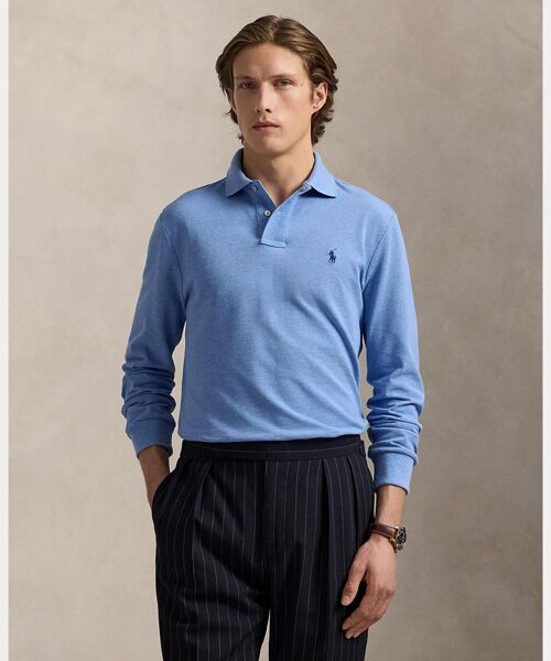 セール】 カスタム スリム ロングスリーブ ポロシャツ （ポロシャツ