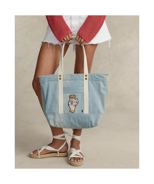 Polo ベア ミディアム デニム トート （トートバッグ）｜POLO RALPH