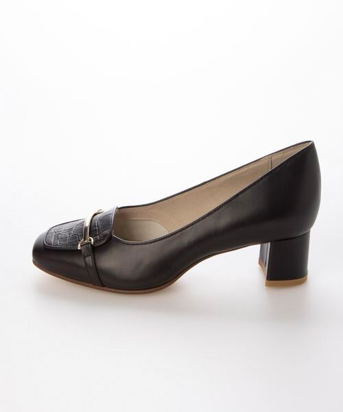 セール】 スクエアトゥヒールアップローファー （パンプス）｜Riz