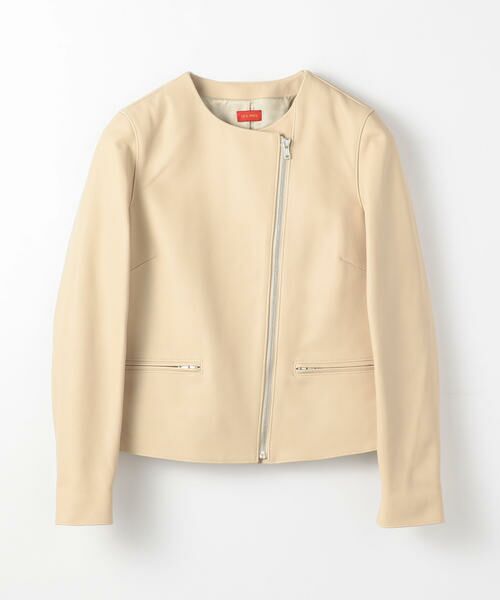 ラムレザー ノーカラージャケット （レザーブルゾン・ジャケット