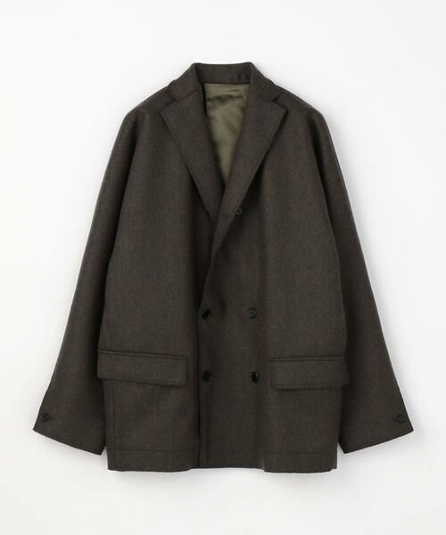 セール】 ウールカシミヤメルトン 4Bダブルブレストジャケット