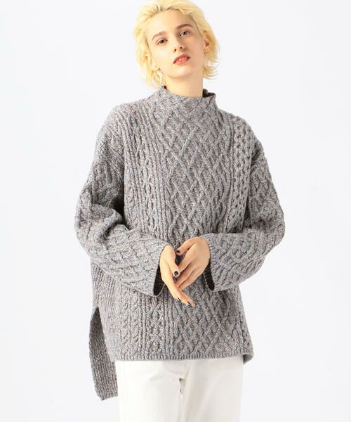 セール】 エアヤーンケーブル ビルドネックプルオーバー （ニット
