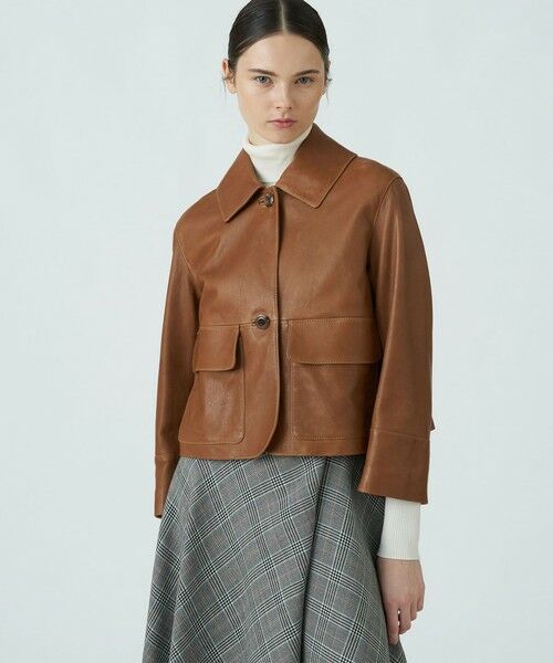 セール】 セミベジタブルレザー サックジャケット （レザーブルゾン