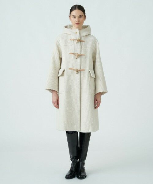 セール】 ウールモヘヤヘリンボーン ダッフルコート （ダッフルコート