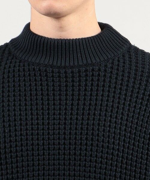 CABaN コットンカシミヤワッフル モックネックプルオーバー （ニット