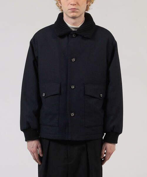 セール】 ウールツイード ニットコンビブルゾン （ブルゾン