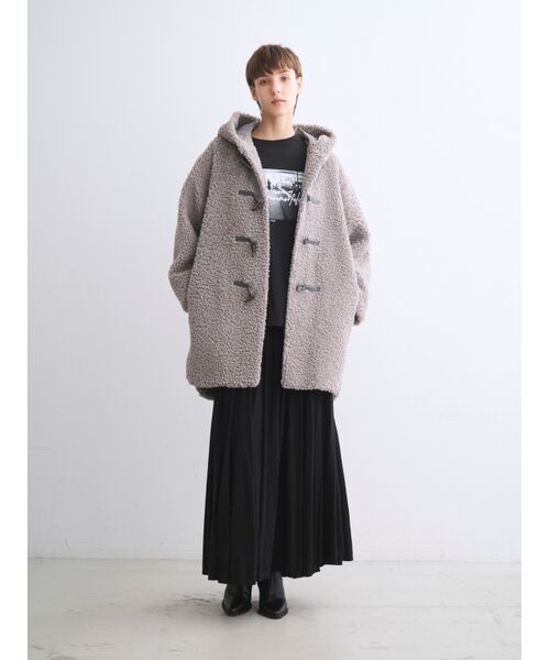 Aubrey】Poodle boa duffle coat （その他アウター）｜three dots