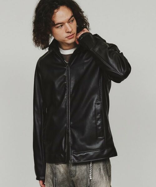 セール】 フードライダースジャケット （レザーブルゾン・ジャケット