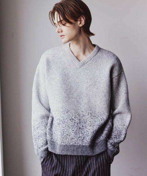 セール】 ミスティーシャギーVネックニット （ニット・セーター）｜tk