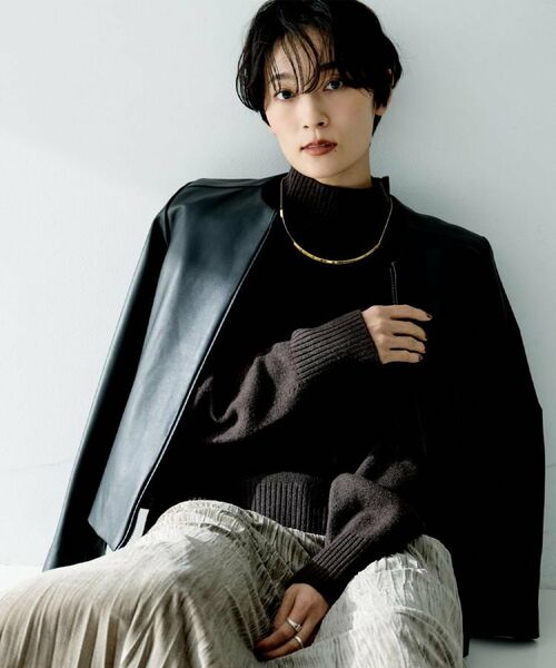 セール】 【着丈短め/柔らかな質感】ラムレザージャケット （レザー