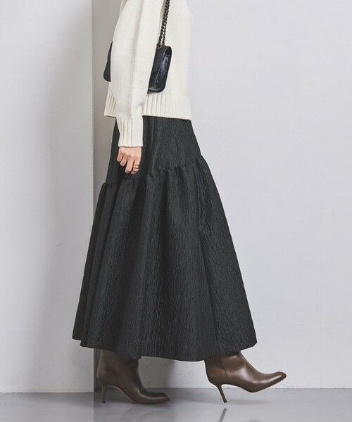 エアリー ジャカード スカート （ロング・マキシ丈スカート）｜UNITED