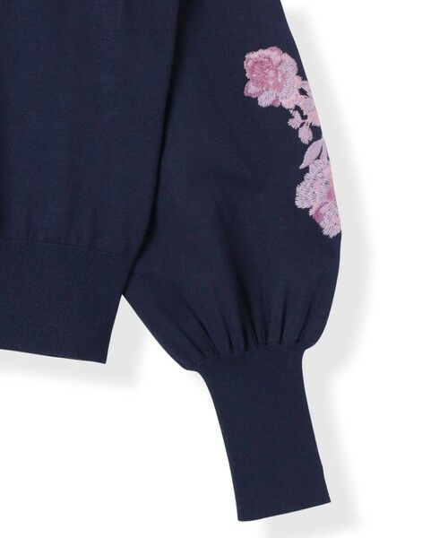 セール】 【WEB限定&一部店舗】フラワー刺繍ニット≪手洗い可能