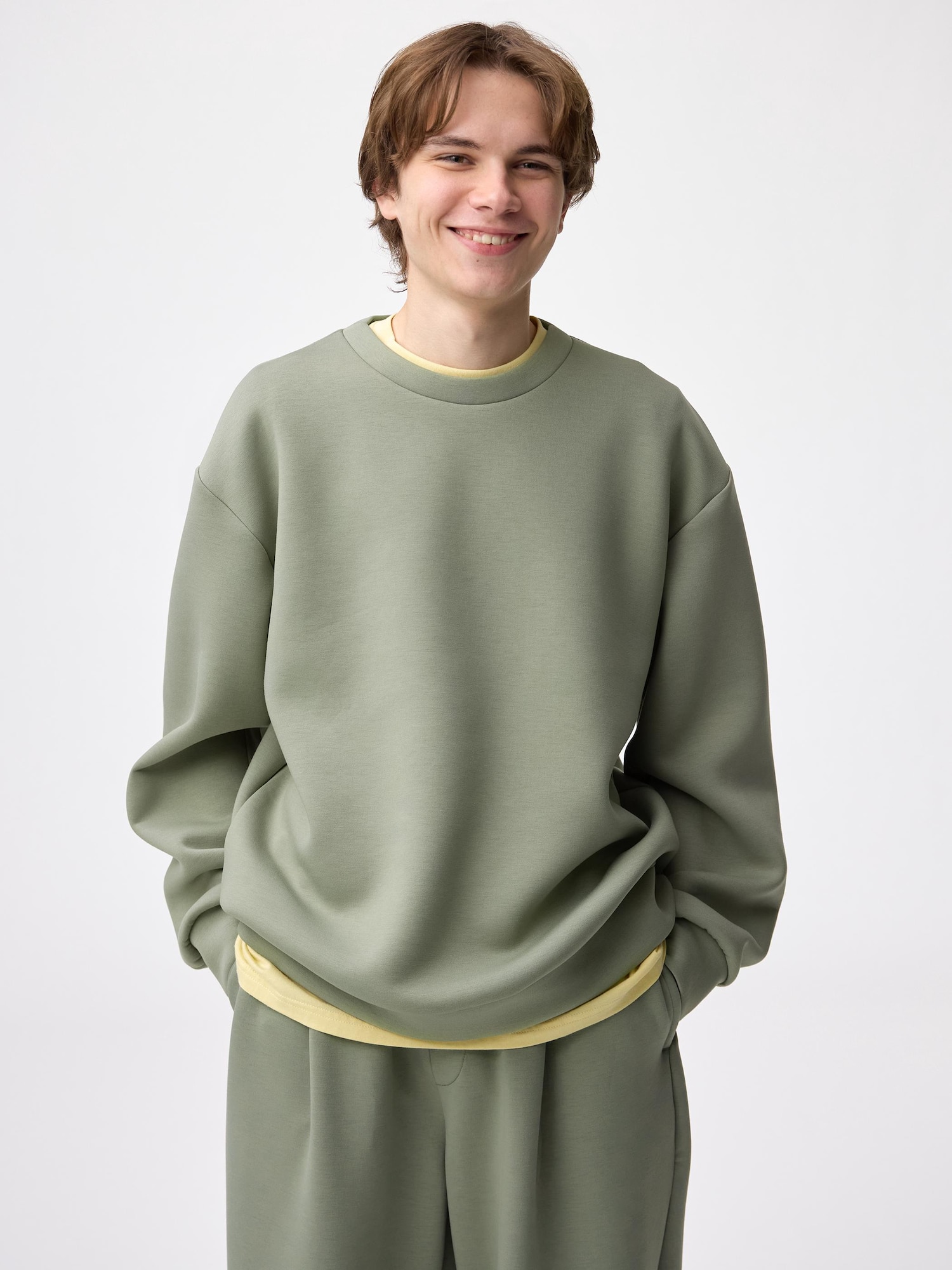 パフスウェットキャロットパンツ(丈標準69.0～73.0cm)、ソフトコットン