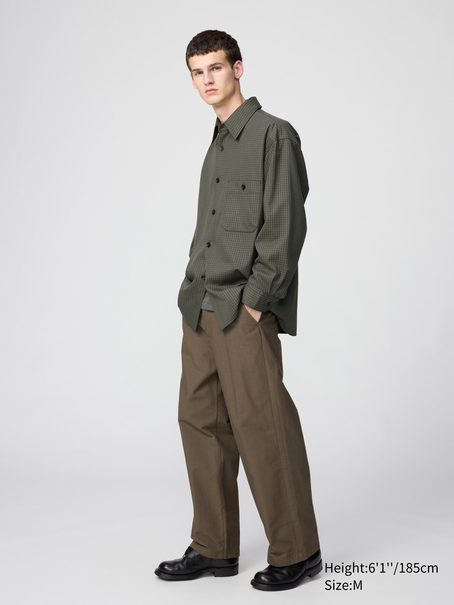 Unisex Twill Oversized Shirt (Check) | UNIQLO UK
