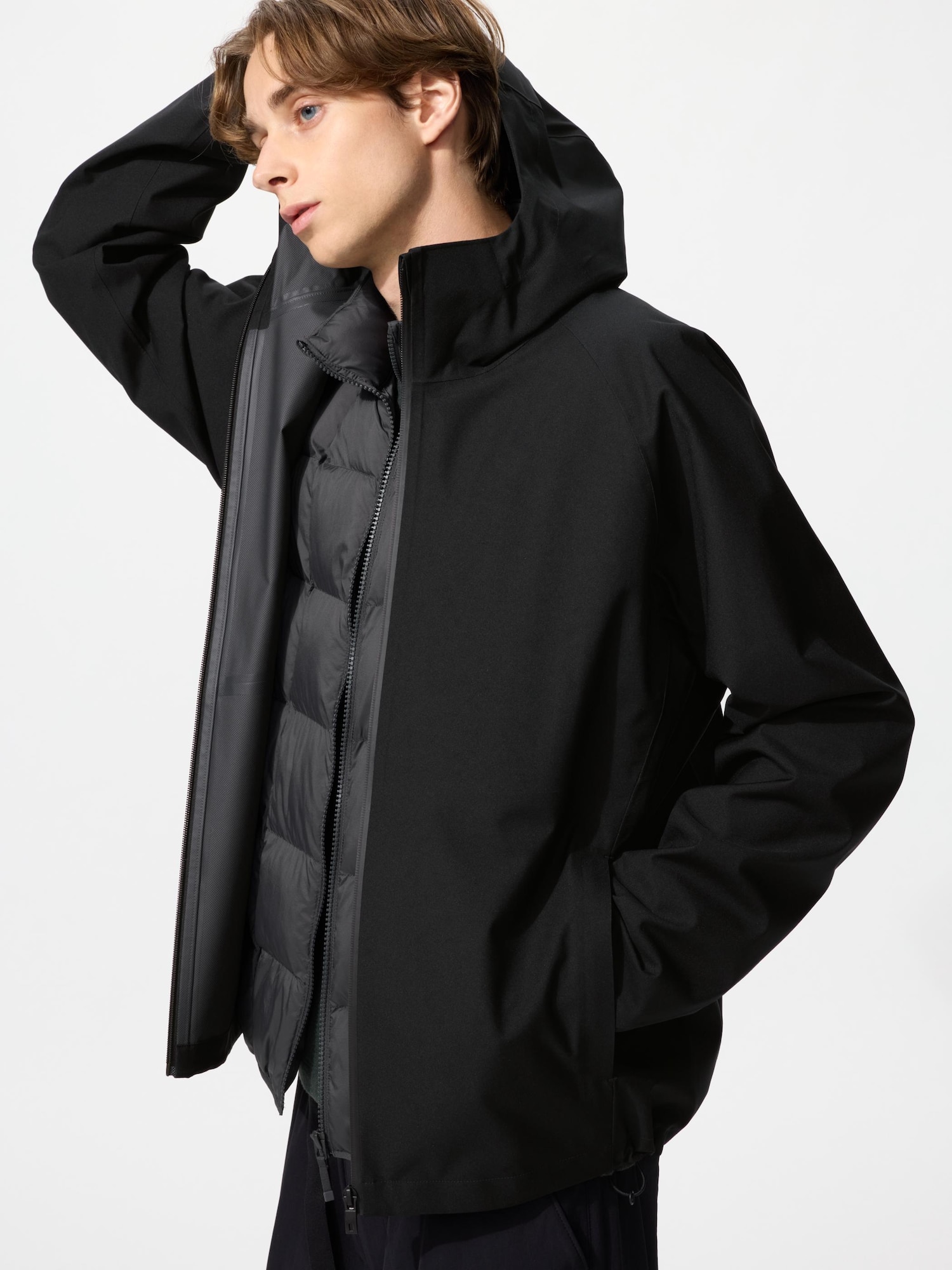 MEN ブロックテックパーカ/3Dカット | UNIQLO UNIFORM