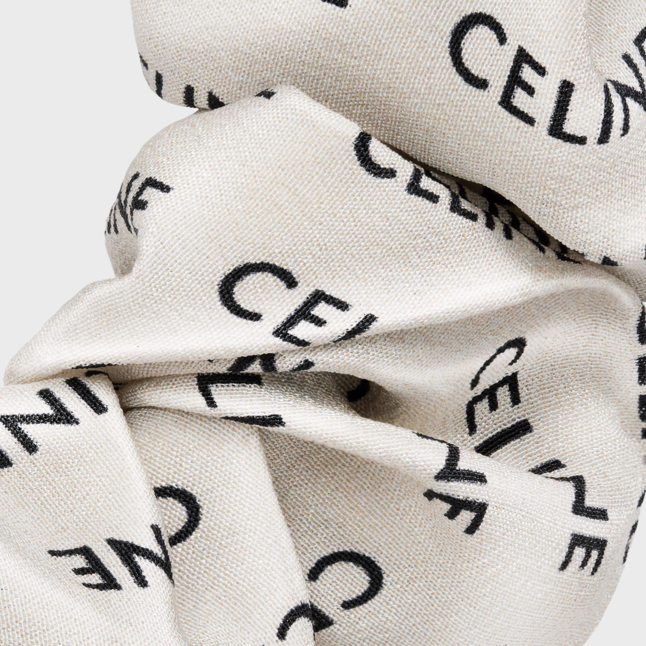 CELINE レイユール シュシュ / シルク＆ゴールドフィニッシュ ブラス