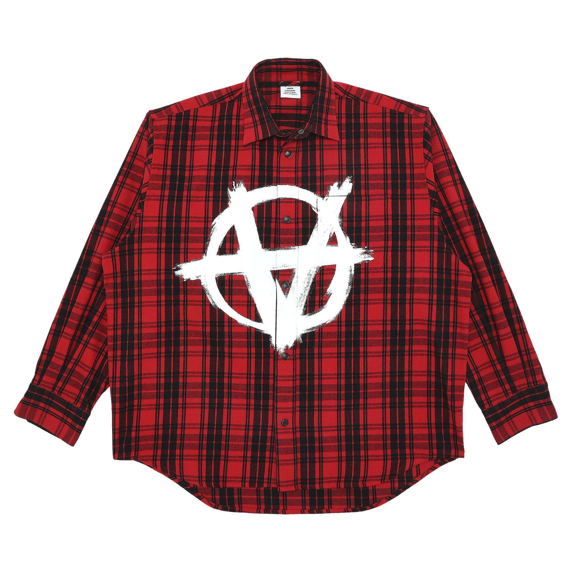 Buy Vetements Anarchy/Children Of The Night Flannel Shirt 'Red