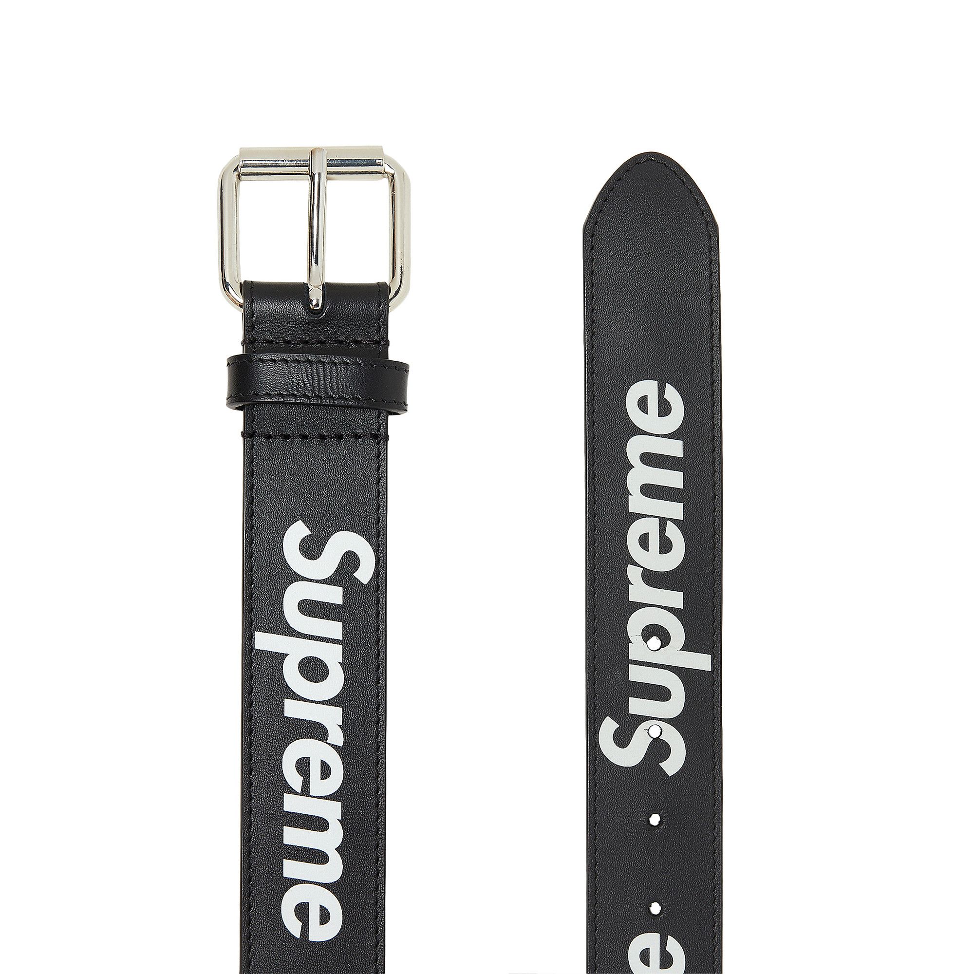 Buy Supreme Repeat Leather Belt 'Black' - SS22A47 BLACK | GOAT