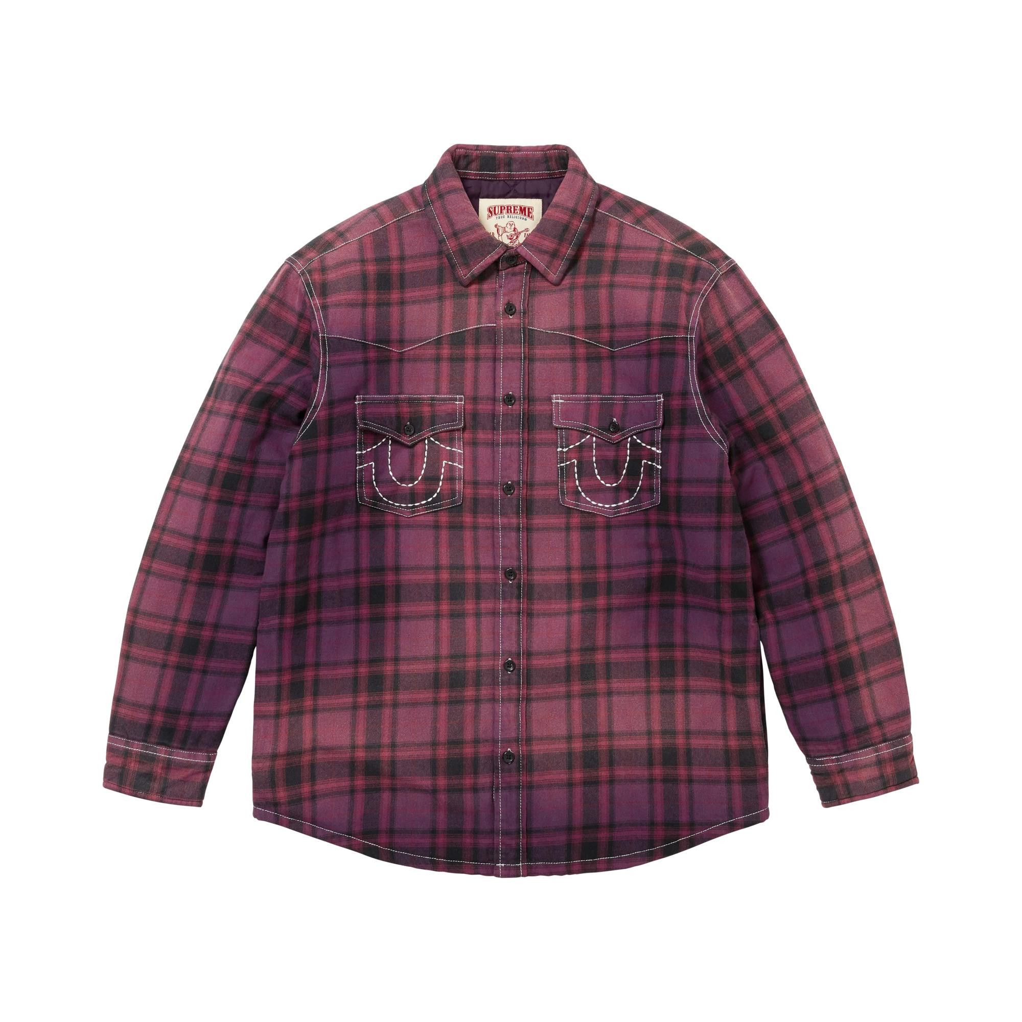 Buy Supreme x True Religion Quilted Lined Plaid Flannel Shirt