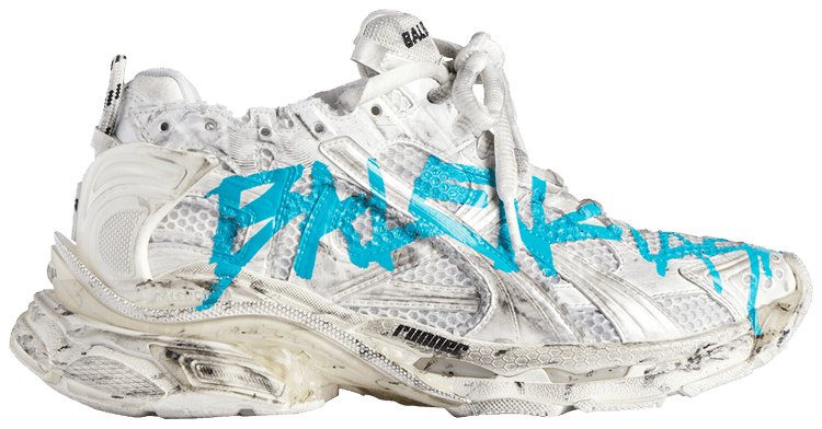 Buy Balenciaga Wmns Runner Sneaker 'Graffiti - White Blue