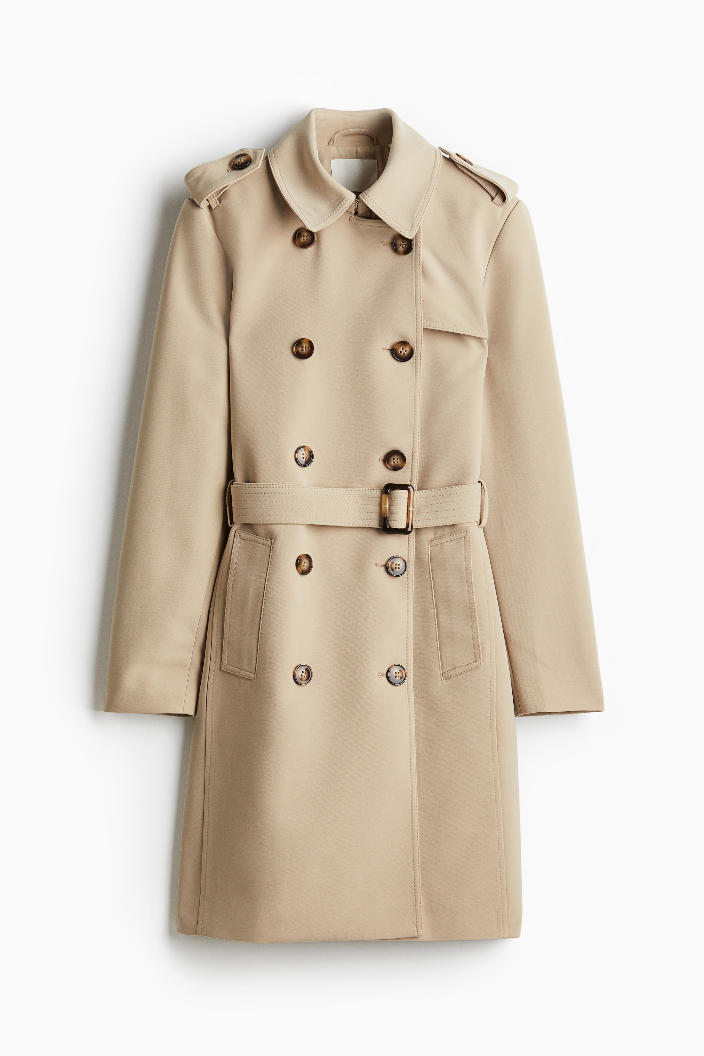 ダブルブレストトレンチコート - ベージュ - レディース | H&M JP