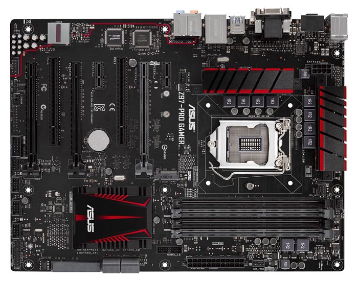 ASUS、Z97チップ採用のゲーミングATXマザー「Z97-PRO GAMER