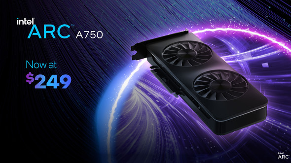 Intelが「Arc A750 Limited Edition」の米国価格を40ドル値下げ コスパ