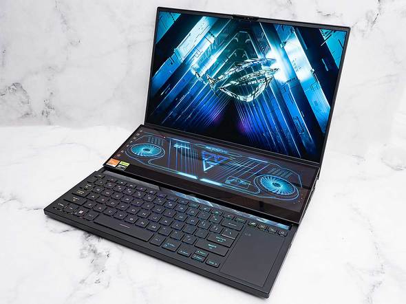 AMDとNVIDIAの最強CPU／GPUを搭載！ モンスター級の2画面ノートPC「ROG