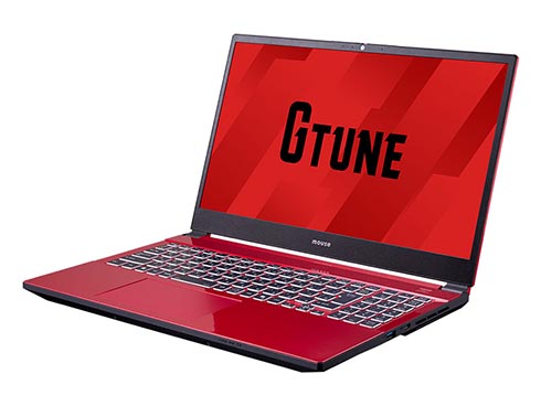 G TUNE、15.6型ゲーミングノート「G TUNE P5」に新色“レッド”モデルを
