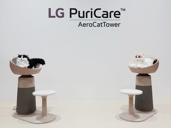 キャットタワー付き空気清浄機「LG PuriCare AeroCatTower」が登場