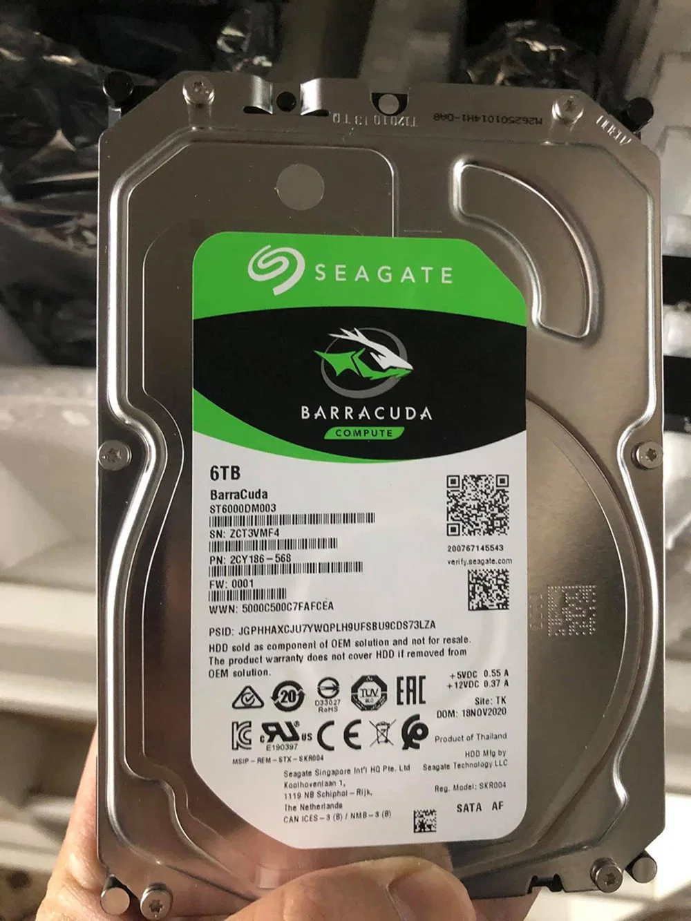 Seagate Barracuda 6tb, Internal, 5900 Rpm, 3.5 Inch (ST6000DM003