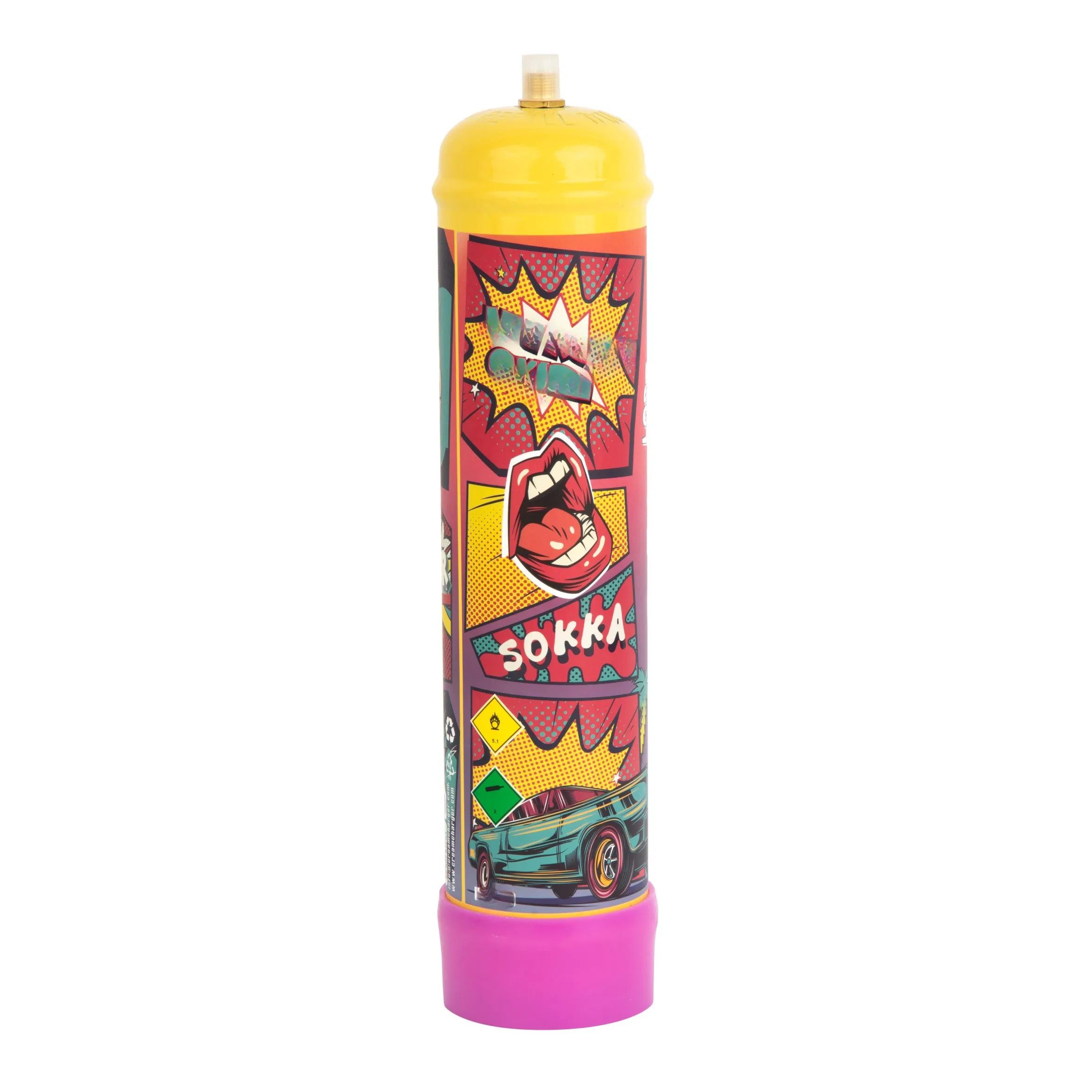Sokka Strawberry Flavor Gas Cylinder Existing Goods 640g Whipped