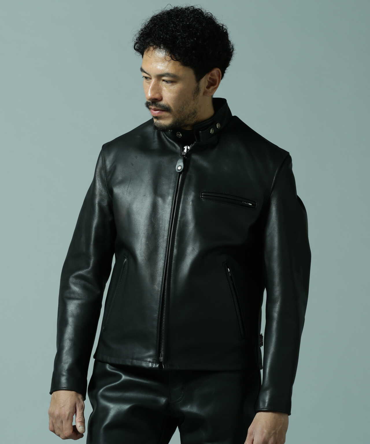 ショット【Schott】black シングルライダース レザージャケット（38