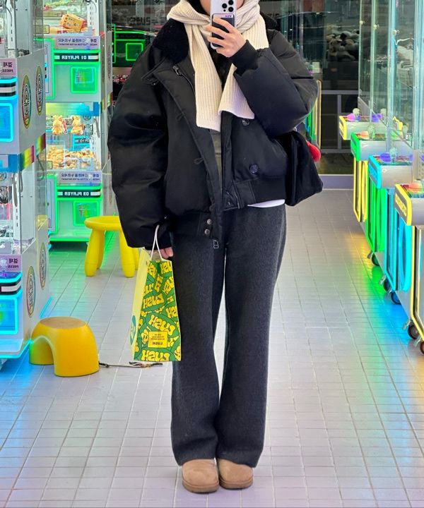 MUSINSA公式 | PARTIMENTO 1950 N2B ミリタリーショートパーカー ブラック