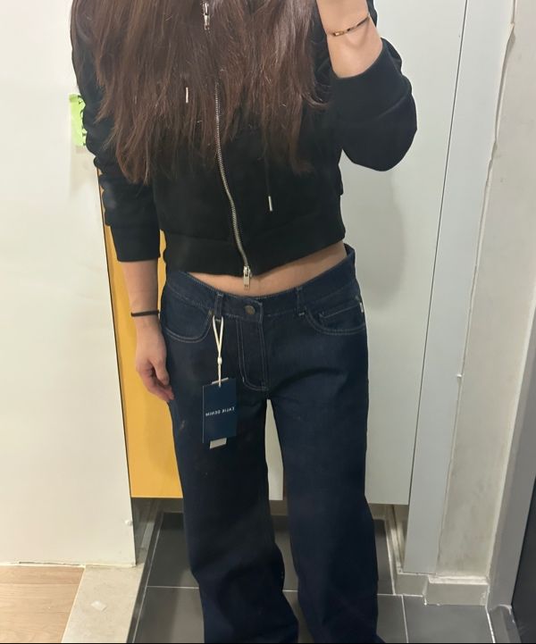 MUSINSA | GLOWNY 901 LOW-RISE WIDE LEG JEANS (DEEP BLUE)