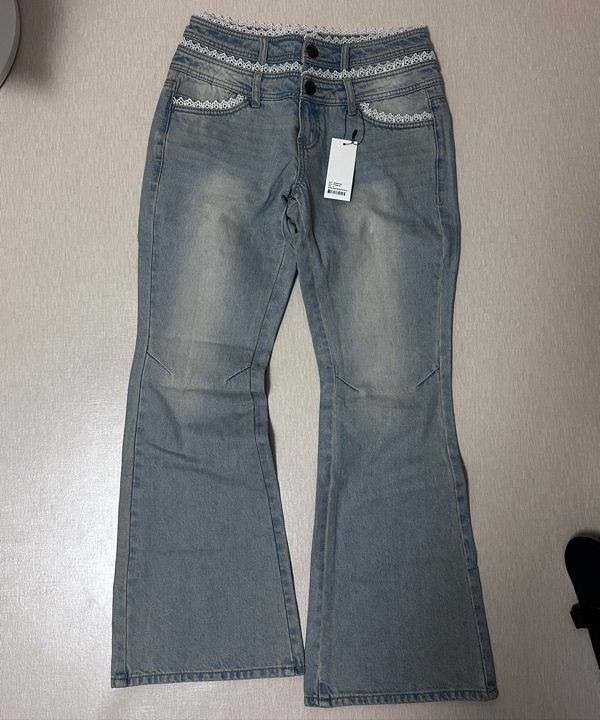 MUSINSA公式 | SCULPTOR Double Waist Boots Cut Denim Vintage Ice