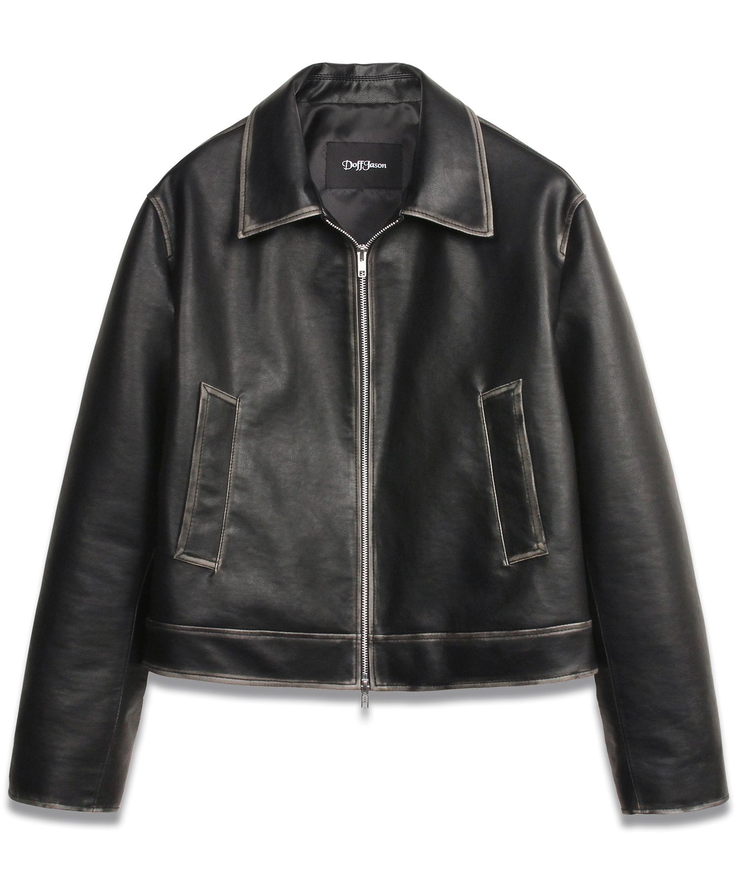 MUSINSA | DOFFJASON Washed Leather Heritage Single Jacket