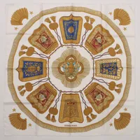 エルメス カレ90 Poste et Cavalerie サーベル飾袋 シルク スカーフ