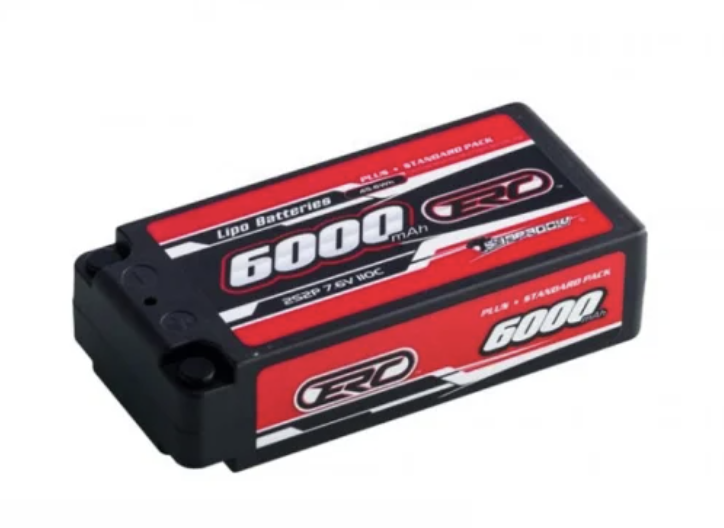 SUNPADOW】7.4V / 6000mAh / 110C / ERC Plus リポバッテリー