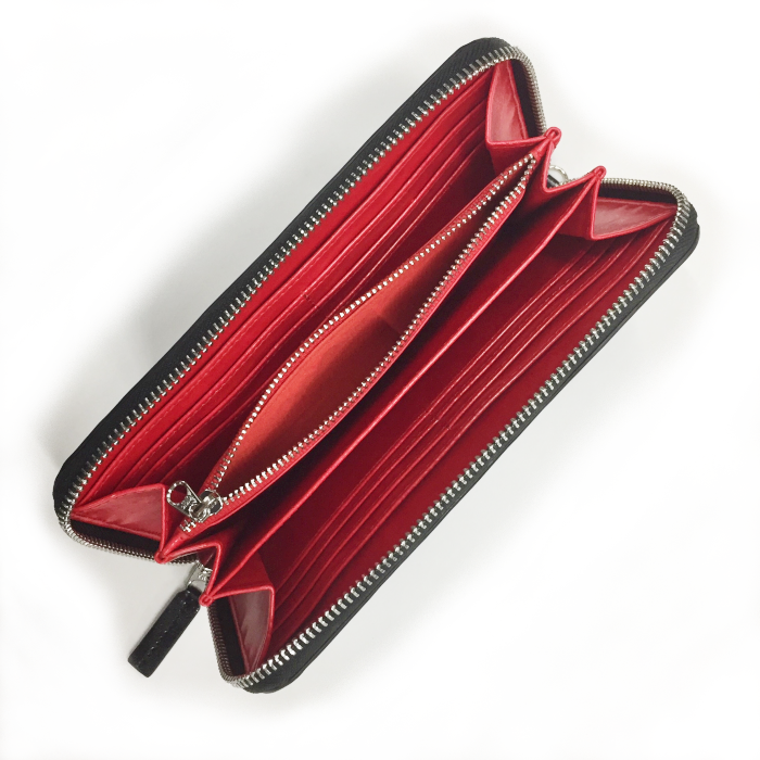 CS ラウンドファスナーウォレットBLACK | ピンクドラゴン